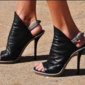 Balenciaga Glove, leather slingbacks, black, Size 41